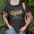 Its A Creed Thing You Wouldnt Understand Personalized Name Gifts With Name Printed Creed Unisex T-Shirt Gifts for Old Men