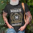 Its A Norris Thing You Wouldnt Understand Personalized Last Name Norris Family Crest Coat Of Arm Unisex T-Shirt Gifts for Old Men