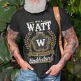 Its A Watt Thing You Wouldnt Understand Personalized Last Name Watt Family Crest Coat Of Arm Unisex T-Shirt Gifts for Old Men
