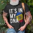 Its In My Dna Moldawien Flagge Fingerabdruck T-Shirt Geschenke für alte Männer