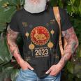 Jahr Des Hasen Chinesisches Neujahr 2023 Tierkreiszeichen T-Shirt Geschenke für alte Männer