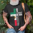 Jesus Christian Spanish Gifts Dad Fathers Day Mexican Flag Unisex T-Shirt Gifts for Old Men