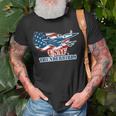 Graphic Jet American Flag Usaf Thunderbird T-Shirt Gifts for Old Men