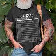 Judo Nutrition Facts Sarkastisches Judo Girl T-Shirt Geschenke für alte Männer