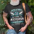 Jung Wild 21 Jahre Zur Perfektion Gereift 21 Geburtstag T-Shirt Geschenke für alte Männer