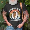 Just A Girl Who Loves Guinea Pigs Vintage Guinea Pig T-Shirt Gifts for Old Men