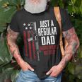 Just A Regular Dad Raising Wolves Not Sheep Guns On Back T-Shirt Gifts for Old Men