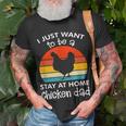 I Just Want To Be A Stay At Home Chicken Dad Vintage Apparel T-Shirt Gifts for Old Men