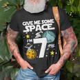 Kids 7 Year Old Outer Space BirthdayShirt Astronaut 7Th Gift Unisex T-Shirt Gifts for Old Men