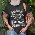 Ku Blood Runs Through My Veins Unisex T-Shirt Gifts for Old Men