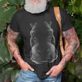 Künstler Tier Flußpferd Lustiges Hippo Nilpferd T-Shirt Geschenke für alte Männer