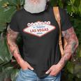 Las Vegas Sign - Nevada - Aesthetic Design - Classic Unisex T-Shirt Gifts for Old Men