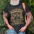 Legenden 1958 Geboren T-Shirt, 65. Geburtstag Mann Geschenkidee Geschenke für alte Männer