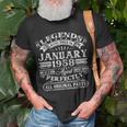 Legenden Wurden Im Januar 1958 Geschenk 65 Geburtstag Mann T-Shirt Geschenke für alte Männer