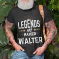 Legends Named Walter T-Shirt, Personalisiert mit Sternenmuster Geschenke für alte Männer