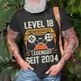 Level 18 Jahre Geburtstags Junge Gamer 2004 Geburtstag T-Shirt Geschenke für alte Männer