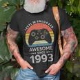 Level 30 Unlocked Awesome Since 1993 Videogame 30Th Birthday Unisex T-Shirt Gifts for Old Men