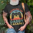Mens Leveling Up To Daddy Again Vintage Promoted To Dad Again T-Shirt Gifts for Old Men