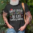 Most Likely To Eat Santas Cookies Christmas Family Matching V2T-shirt Gifts for Old Men