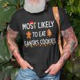 Most Likely To Eat Santas Cookies Family Christmas T-shirt Gifts for Old Men