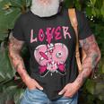 Loser Lover Heart Dripping Low Triple Pink Matching Unisex T-Shirt Gifts for Old Men