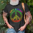 Love Peace 60Er 70Er Jahre Hippie-Kostüm T-Shirt Geschenke für alte Männer