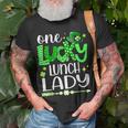 Lucky Shamrock One Lucky Lunch Lady St Patricks Day School T-shirt Gifts for Old Men