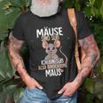 Lustiges Mäuse-Motiv T-Shirt, Ich bin eine Maus Spruch, Schwarz Geschenke für alte Männer