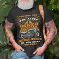 Lustiges Motorrad T-Shirt für Herren, Achtung Alter Biker Opa Geschenke für alte Männer