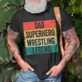 Lustiges Wrestler Papa T-Shirt, Vatertag Superhelden Wrestling Legende Geschenke für alte Männer
