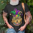 Mardi Gras Dog Apparel Golden Doodle Dog Mom Dad T-shirt Gifts for Old Men