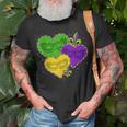 Mardi Gras Heart Fleur-De-Lys Symbol Mardi Gras T-Shirt Gifts for Old Men