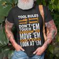 Mechanic Tool Rules Dont Touch Em Borrow Em Unisex T-Shirt Gifts for Old Men