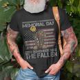 Memorial Day Remember The Fallen Military Usa Flag Vintage Unisex T-Shirt Gifts for Old Men