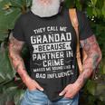 Mens Fathers Day They Call Me Grandad Because Partner In Crime Unisex T-Shirt Gifts for Old Men