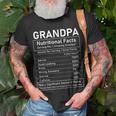 Mens Grandpa Nutritional Facts Funny Grandfather Fathers Day Unisex T-Shirt Gifts for Old Men