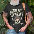 Mermaid Security Pirate Matching Family Party Dad Brother Unisex T-Shirt Gifts for Old Men