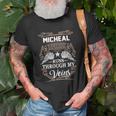 Micheal Name - Micheal Blood Runs Through Unisex T-Shirt Gifts for Old Men