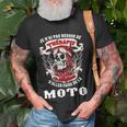 Motorrad-Enthusiasten T-Shirt Totenkopf & Ich brauche keine Therapie Geschenke für alte Männer
