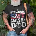My Favorite Emt Calls Me Dad Fathers Day Gift Unisex T-Shirt Gifts for Old Men