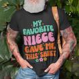 My Favorite Niece Gave Me This Uncle Day Aunt Day 70S Hippie Unisex T-Shirt Gifts for Old Men