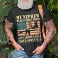 My Nephew Wears Combat Boots Military Proud Army Uncle Gift For Mens Unisex T-Shirt Gifts for Old Men