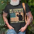 My Stepson Has Your Back Proud Army Stepdad Father Gifts Gift For Mens Unisex T-Shirt Gifts for Old Men