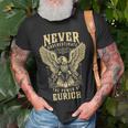 Never Underestimate The Power Of Eurich Personalized Last Name Unisex T-Shirt Gifts for Old Men