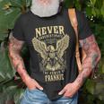 Never Underestimate The Power Of Frankie Personalized Last Name Unisex T-Shirt Gifts for Old Men