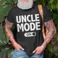 New Uncle Mode Pregnancy Baby Announcement Unisex T-Shirt Gifts for Old Men