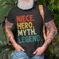 Niece Hero Myth Legend Retro Vintage Nichte T-Shirt Geschenke für alte Männer