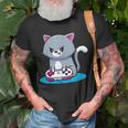 Niedliche Gaming Katze Video Game Computer Videogame Pc T-Shirt Geschenke für alte Männer