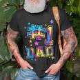 Number One 1 Dad Tie Dye Daddy Fathers Day Best Dad Ever Unisex T-Shirt Gifts for Old Men