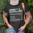 Nutrition Facts Horoscope Zodiac Aries Unisex T-Shirt Gifts for Old Men